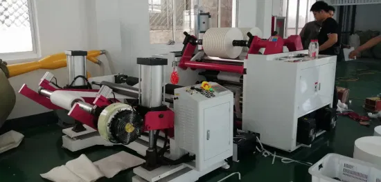 Máquina rebobinadora cortadora de superficie de paja de papel con servocontrol